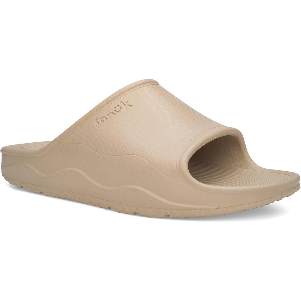 image:imageSanuk Mens Beer Foamie Slide  Slides for Men  Mens Sandals  Beach Sandals  Water Friendly ampamp LightweightTan