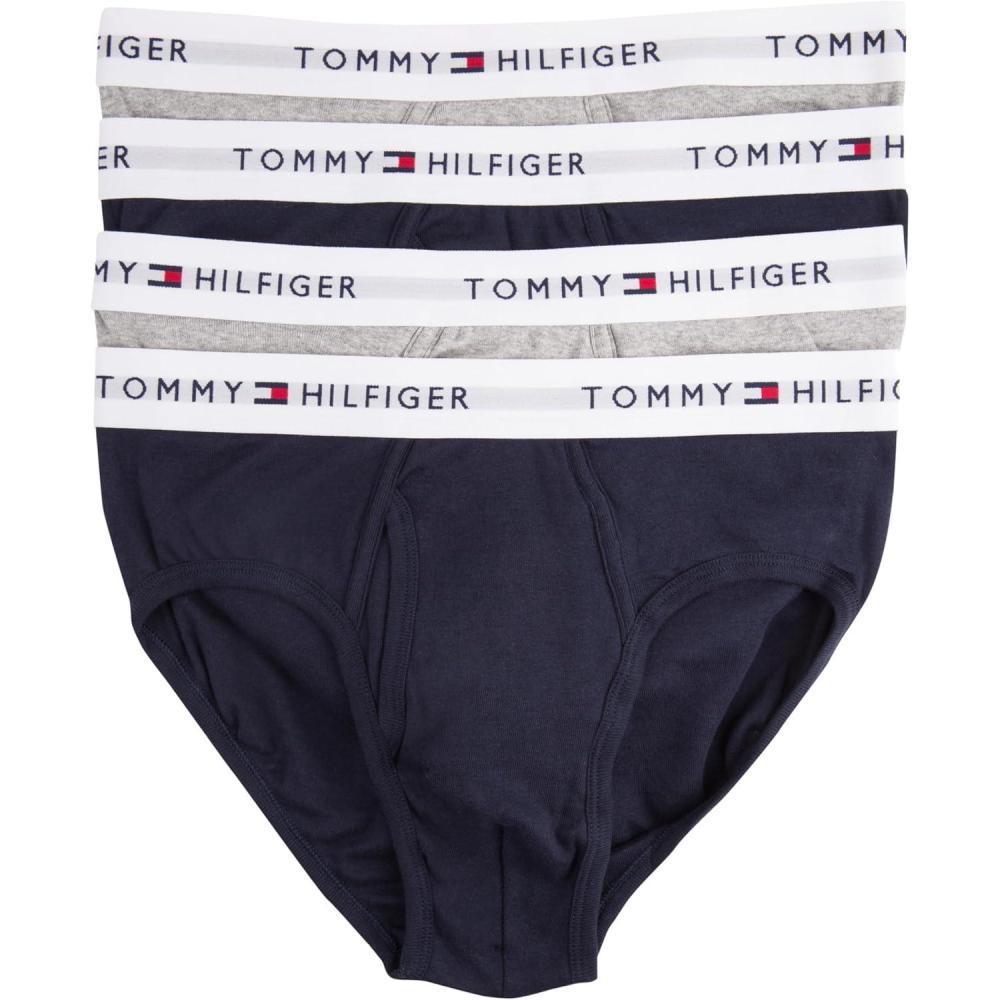 image:imageTommy Hilfiger mens Cotton Classics 4pack Brief2 Navy 2 Grey Heather