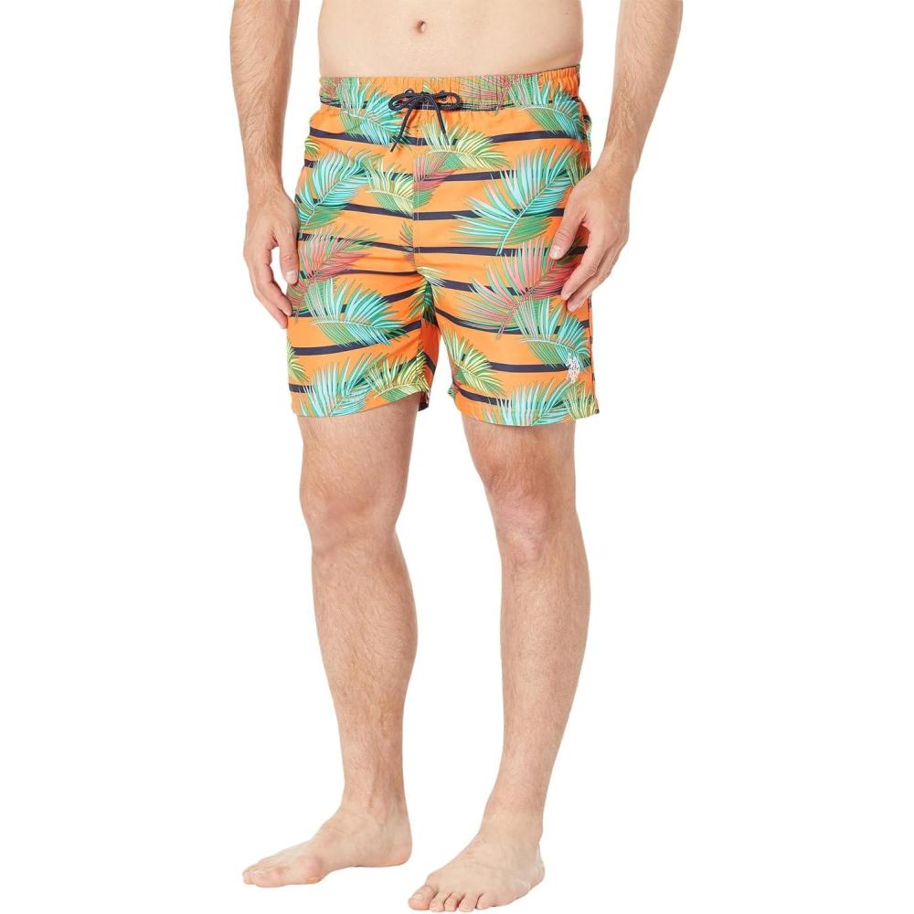 image:imageUS Polo Assn Mens Color Leaf Swim ShortsOrangina