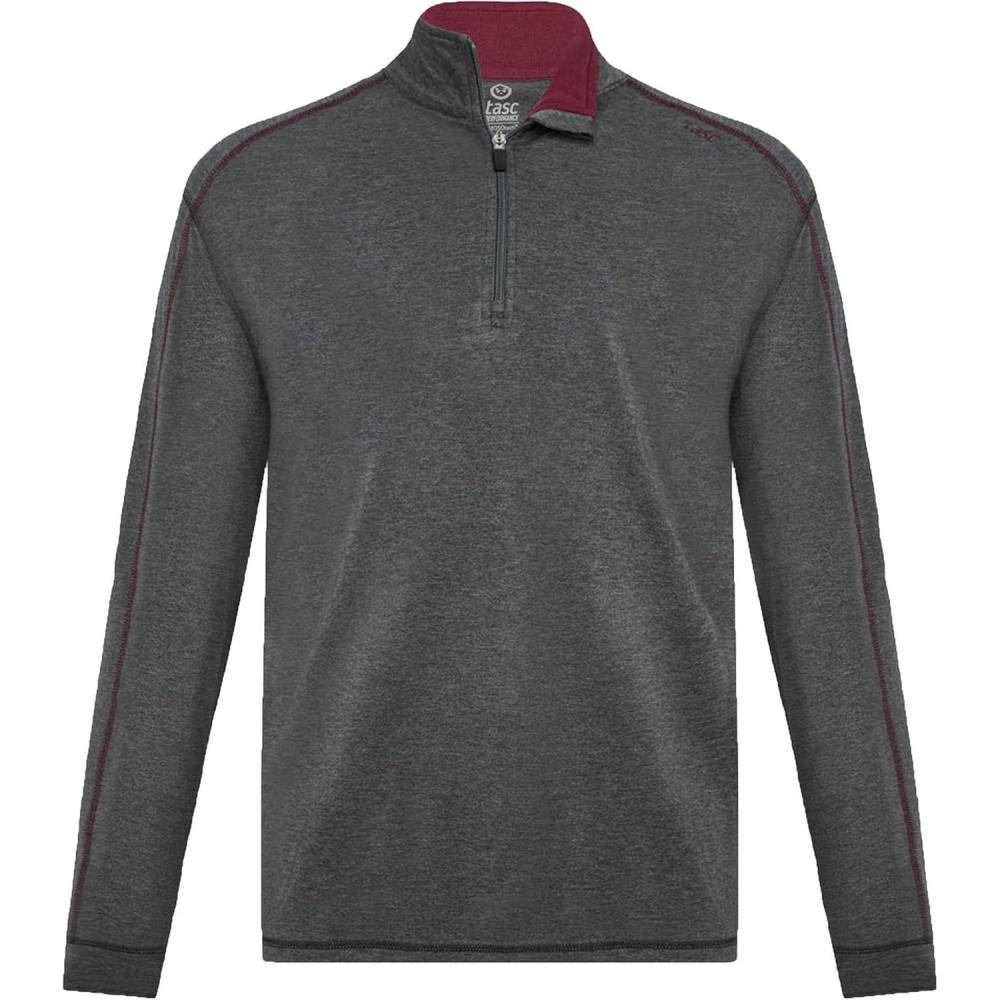 image:imagetasc Performance Mens Carrollton Quarter ZipBlack HeatherRb