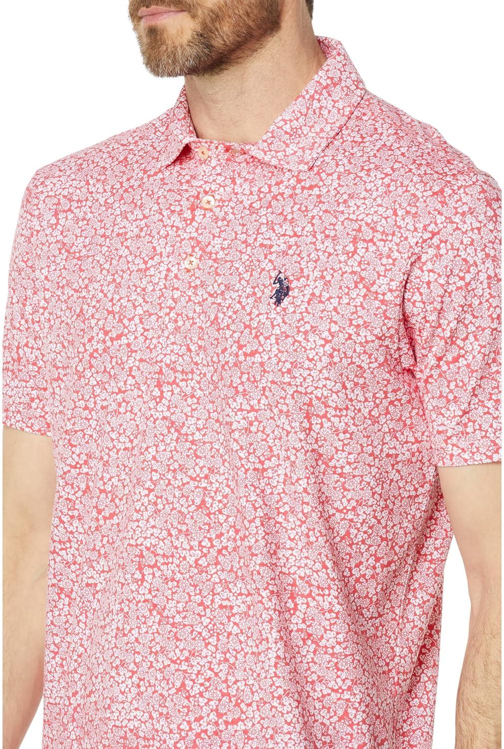 image:imageFLORAL JERSEY POLO SHIRTCalypso Coral