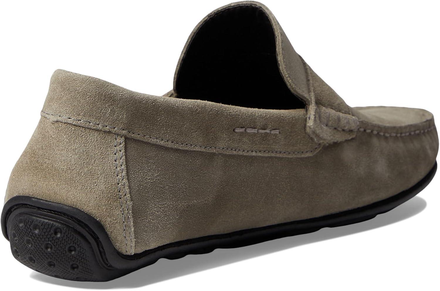 image:imageMens Leather Casual Slip On Penny LoafersGrey Suede