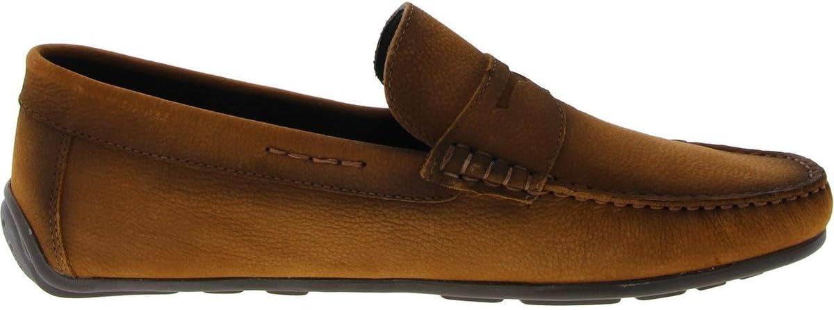 image:imageMens Leather Casual Slip On Penny LoafersHavana Nobuck Grainy