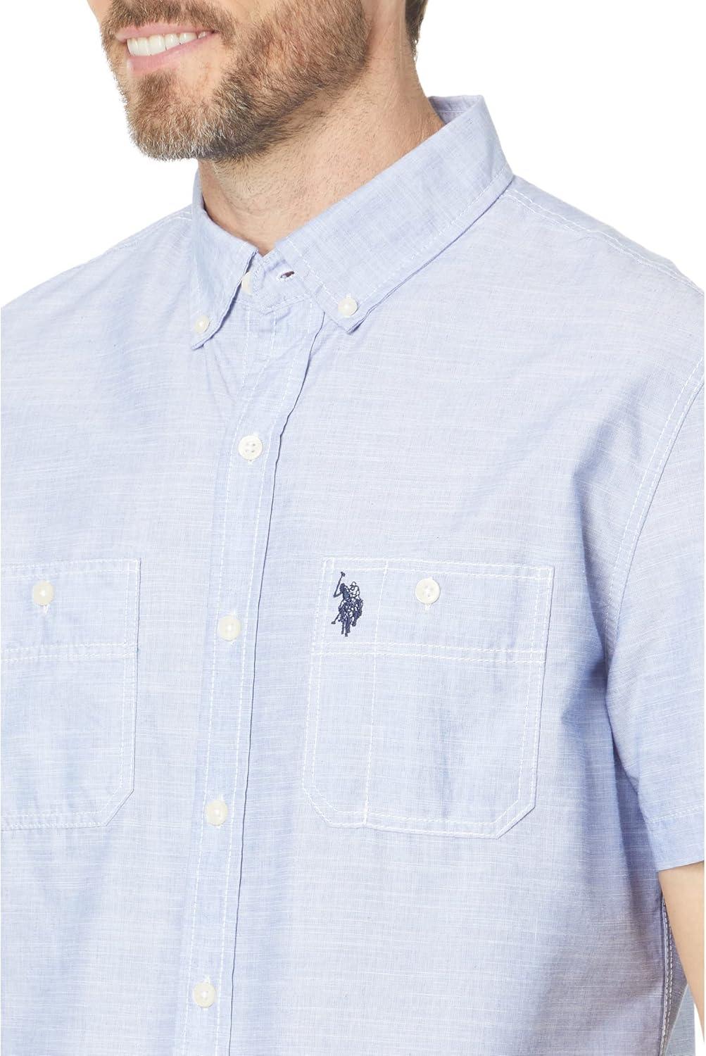 image:imageSHORT SLEEVE SLUB WOVEN SHIRTBlue Raft