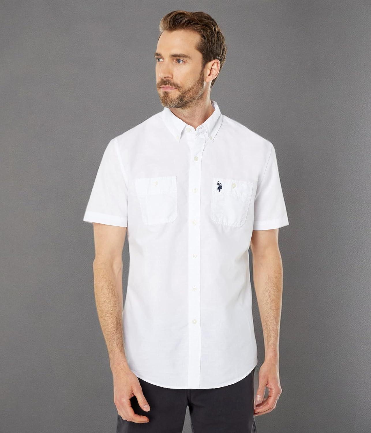 image:imageSHORT SLEEVE SLUB WOVEN SHIRTWhite
