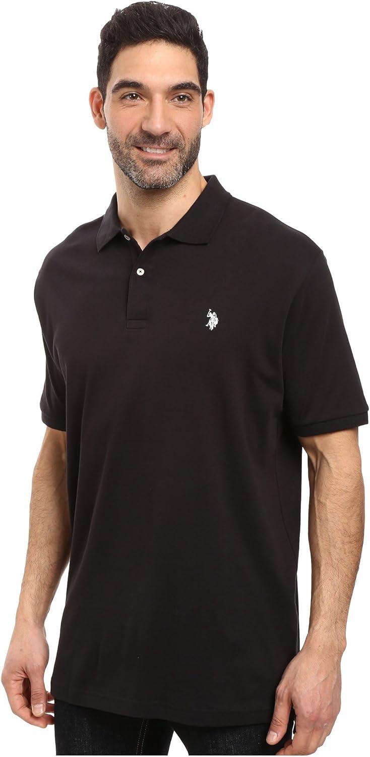 image:imageSOLID INTERLOCK POLO SHIRTBlack