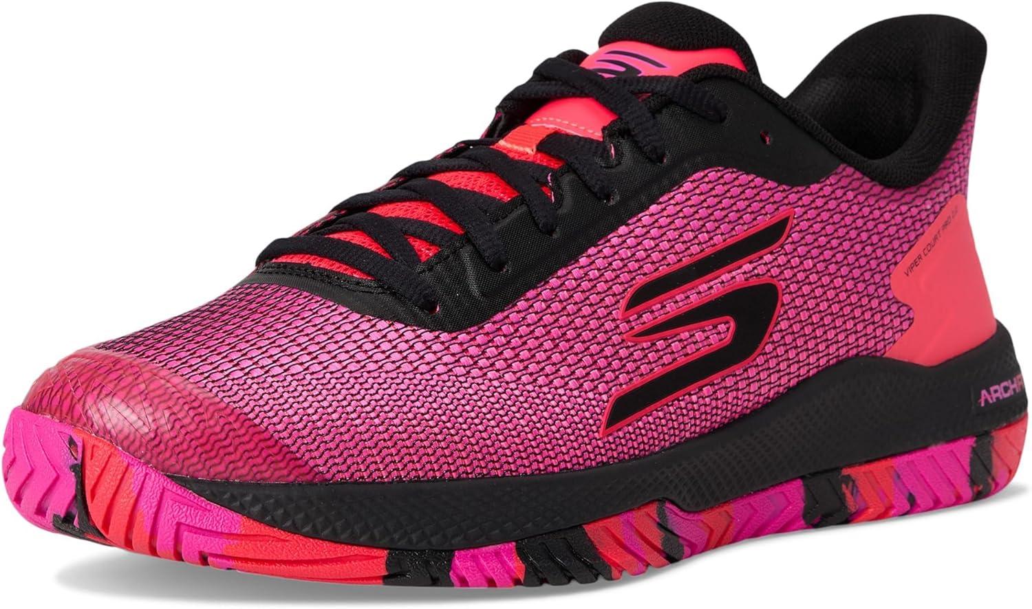 image:imageSkechers Mens Pickleball Viper Court Pro 20 SneakerBlackHot Pink