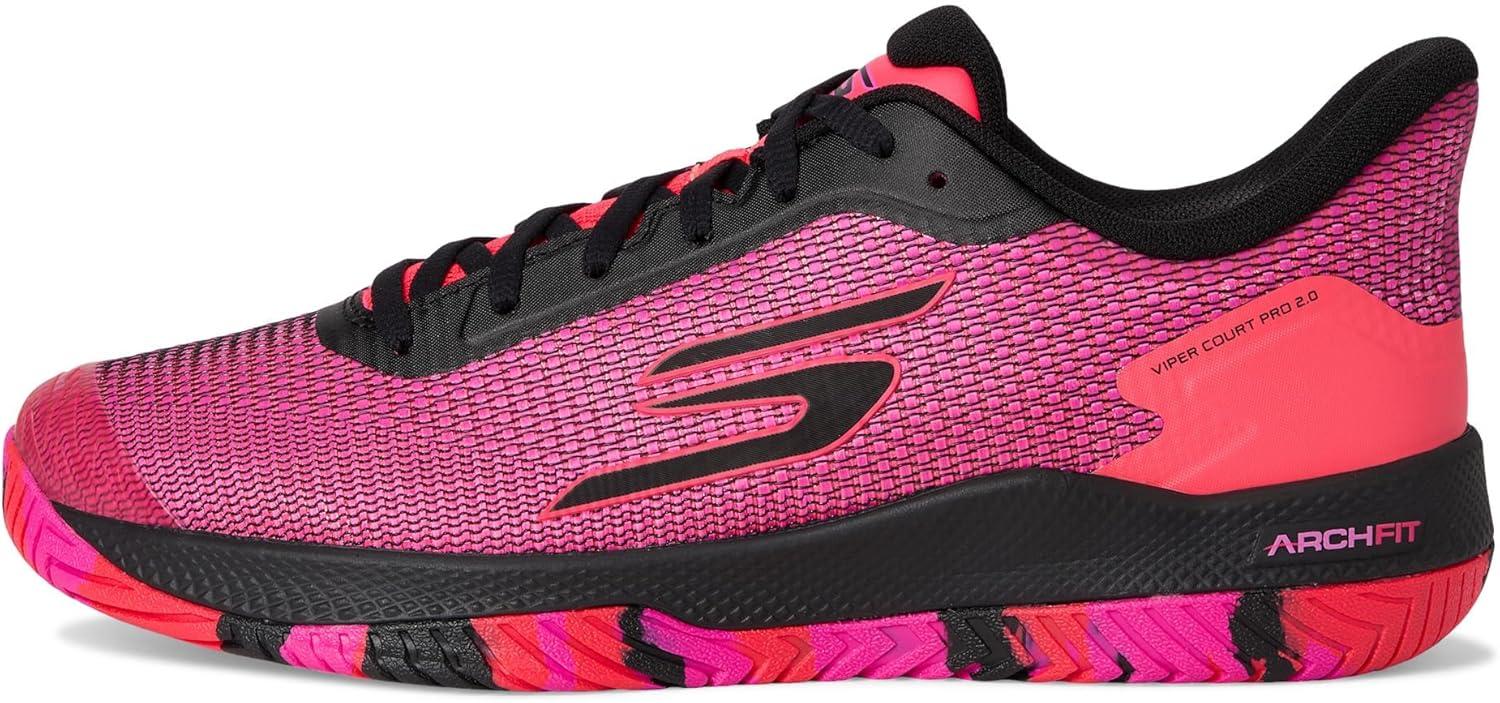 image:imageSkechers Mens Pickleball Viper Court Pro 20 SneakerBlackHot Pink