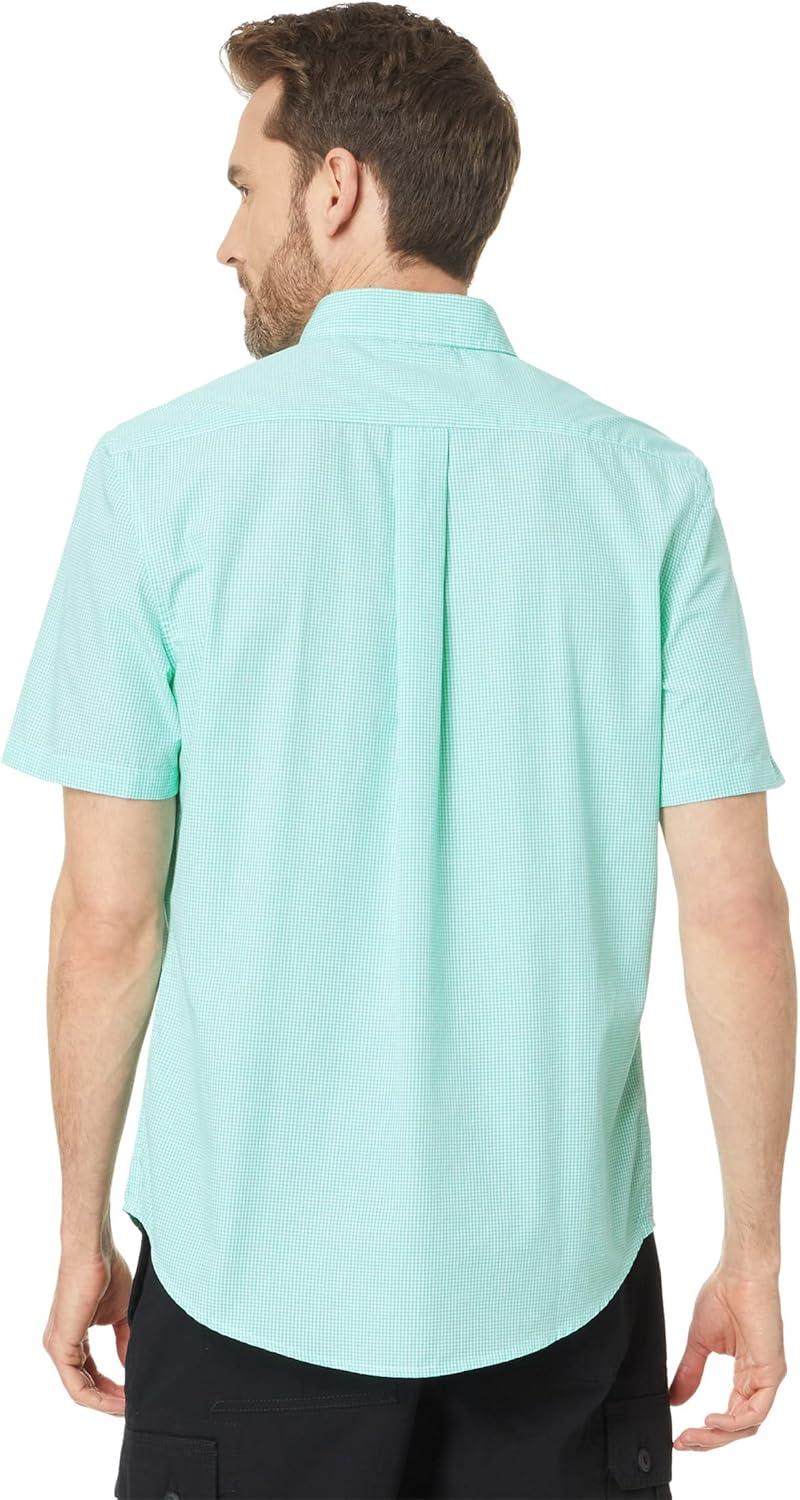 image:imageUS POLO ASSN Short Sleeve CVC YarnDye Poplin Woven ShirtPool Green