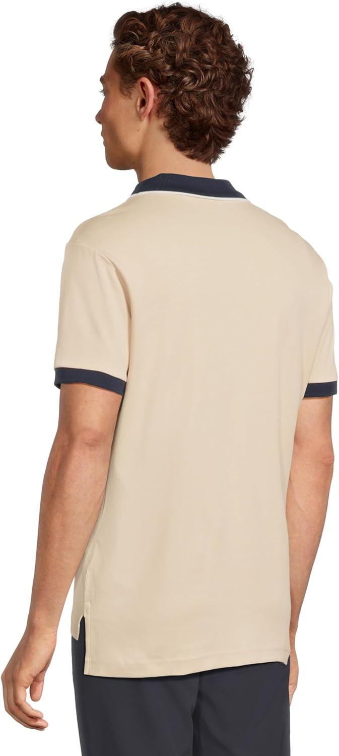 image:imageUS Polo Assn Mens Short Sleeve Slim Fit Multicolor Pony Interlock Polo ShirtOyster Sand