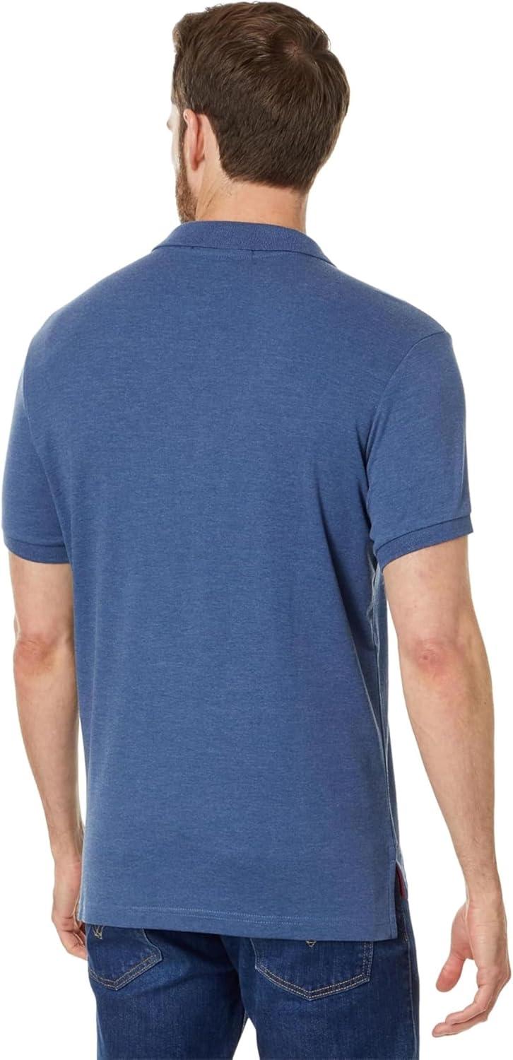 image:imageUS Polo Assn Mens Slim Fit Interlock PoloBlue Water Heather