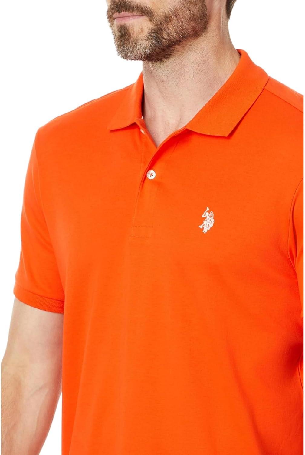 image:imageUS Polo Assn Mens Slim Fit Interlock PoloExplorer Orange