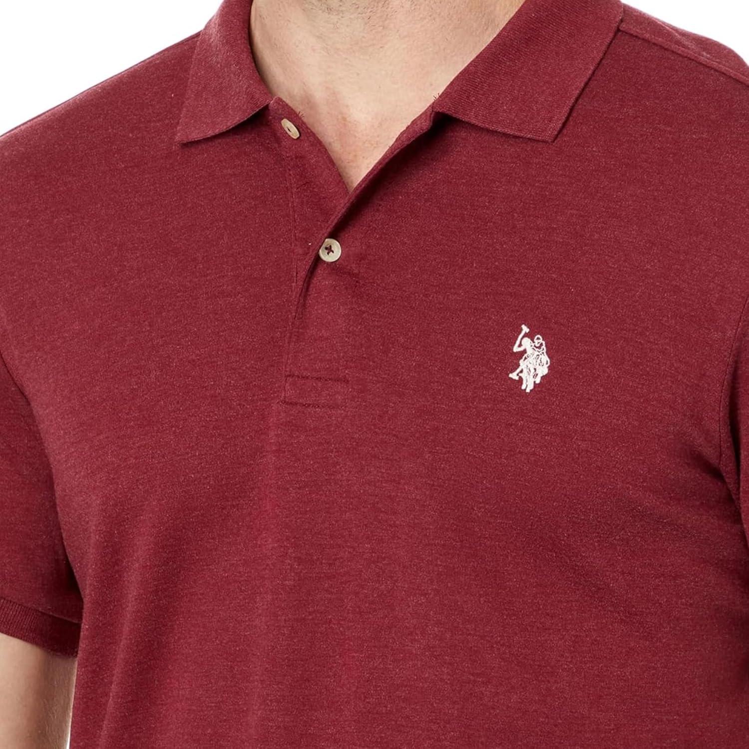 image:imageUS Polo Assn Mens Slim Fit Interlock PoloWine Valley Heather