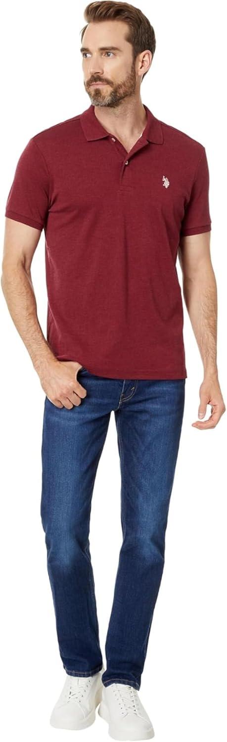 image:imageUS Polo Assn Mens Slim Fit Interlock PoloWine Valley Heather