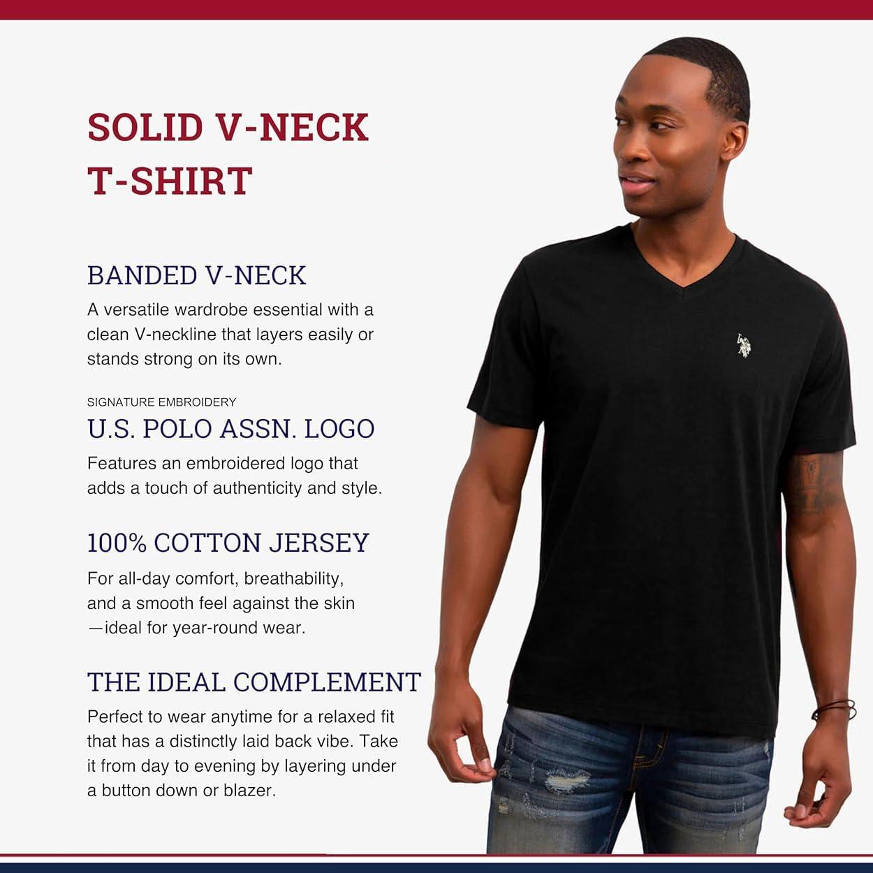 image:imageUS Polo Assn Mens VNeck TeeClassic Navy 3pack