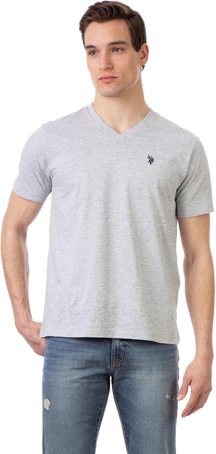 image:imageUS Polo Assn Mens VNeck TeeHeather Gray 3pack