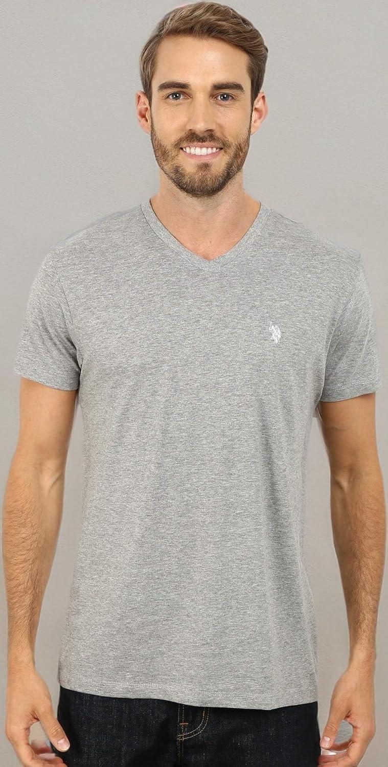 image:imageUS Polo Assn Mens VNeck TeeHeather Grey