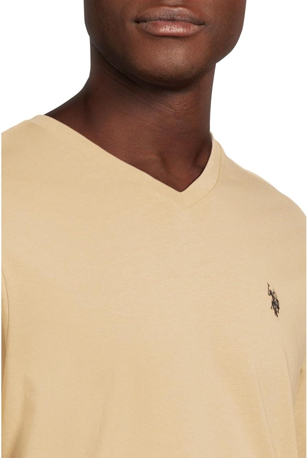 image:imageUS Polo Assn Mens VNeck TeeTribeca Khaki