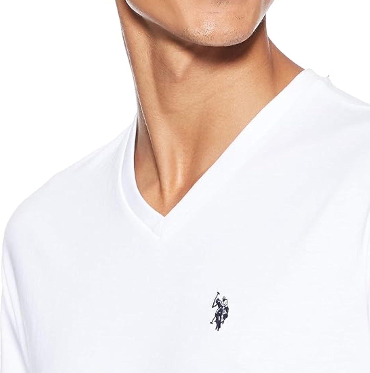 image:imageUS Polo Assn Mens VNeck TeeWhiteWhiteWhite