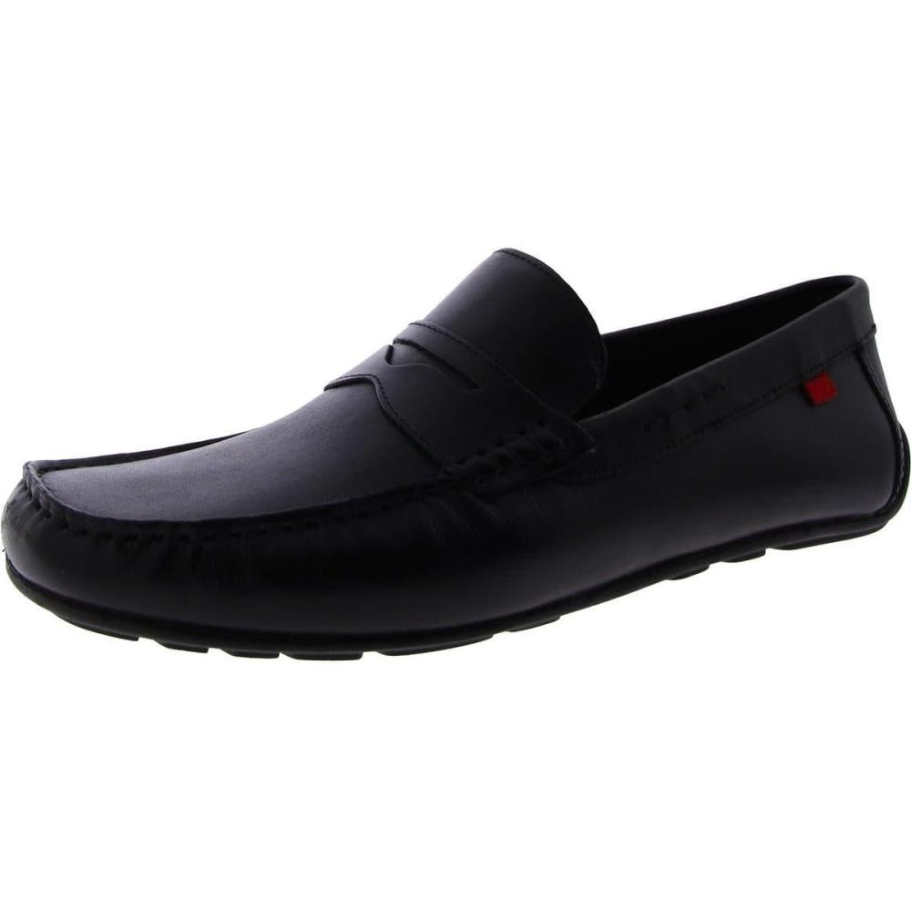 image:imageMens Leather Casual Slip On Penny LoafersBlack Napa