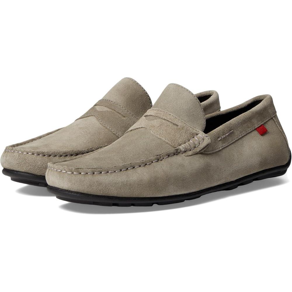 image:imageMens Leather Casual Slip On Penny LoafersGrey Suede