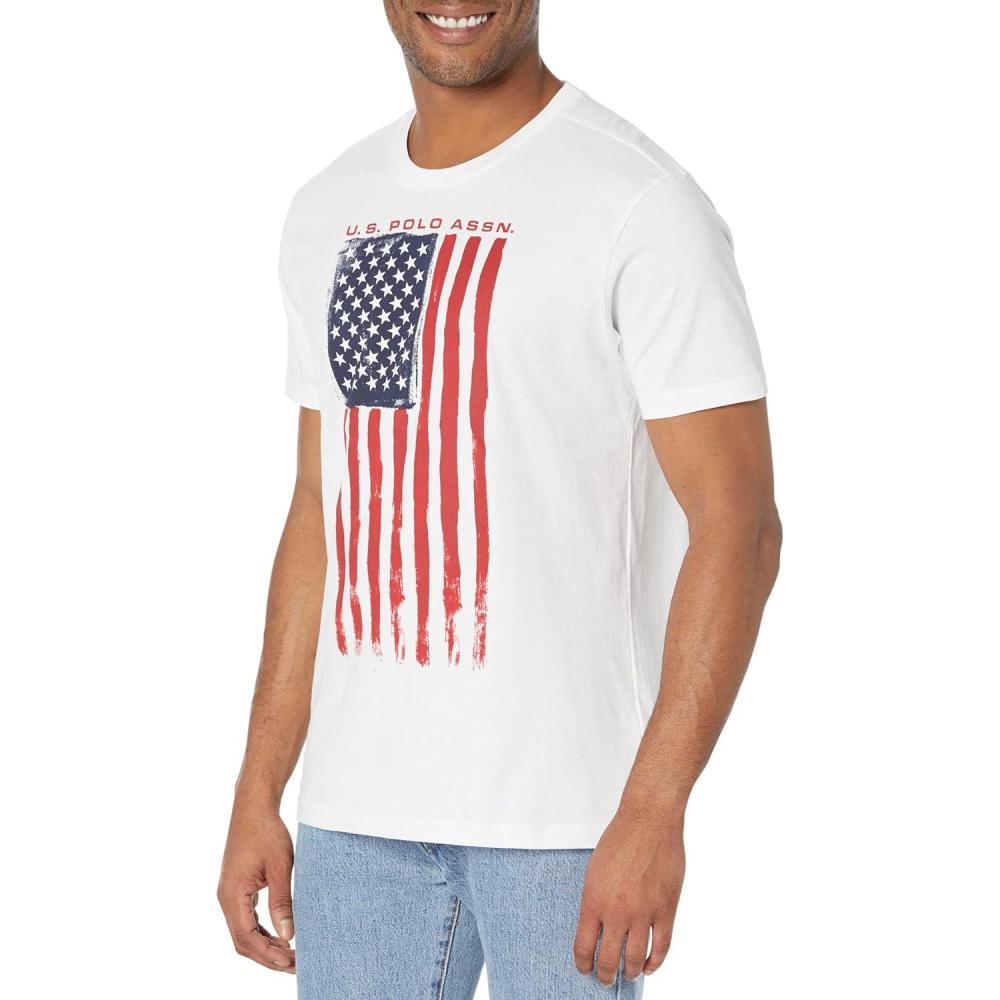 image:imagePRINTED FLAG GRAPHIC JERSEY TSHIRTWhite