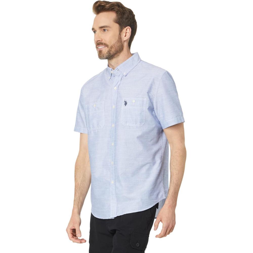 image:imageSHORT SLEEVE SLUB WOVEN SHIRTBlue Raft