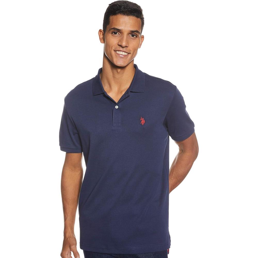image:imageSOLID INTERLOCK POLO SHIRTClassic Navy