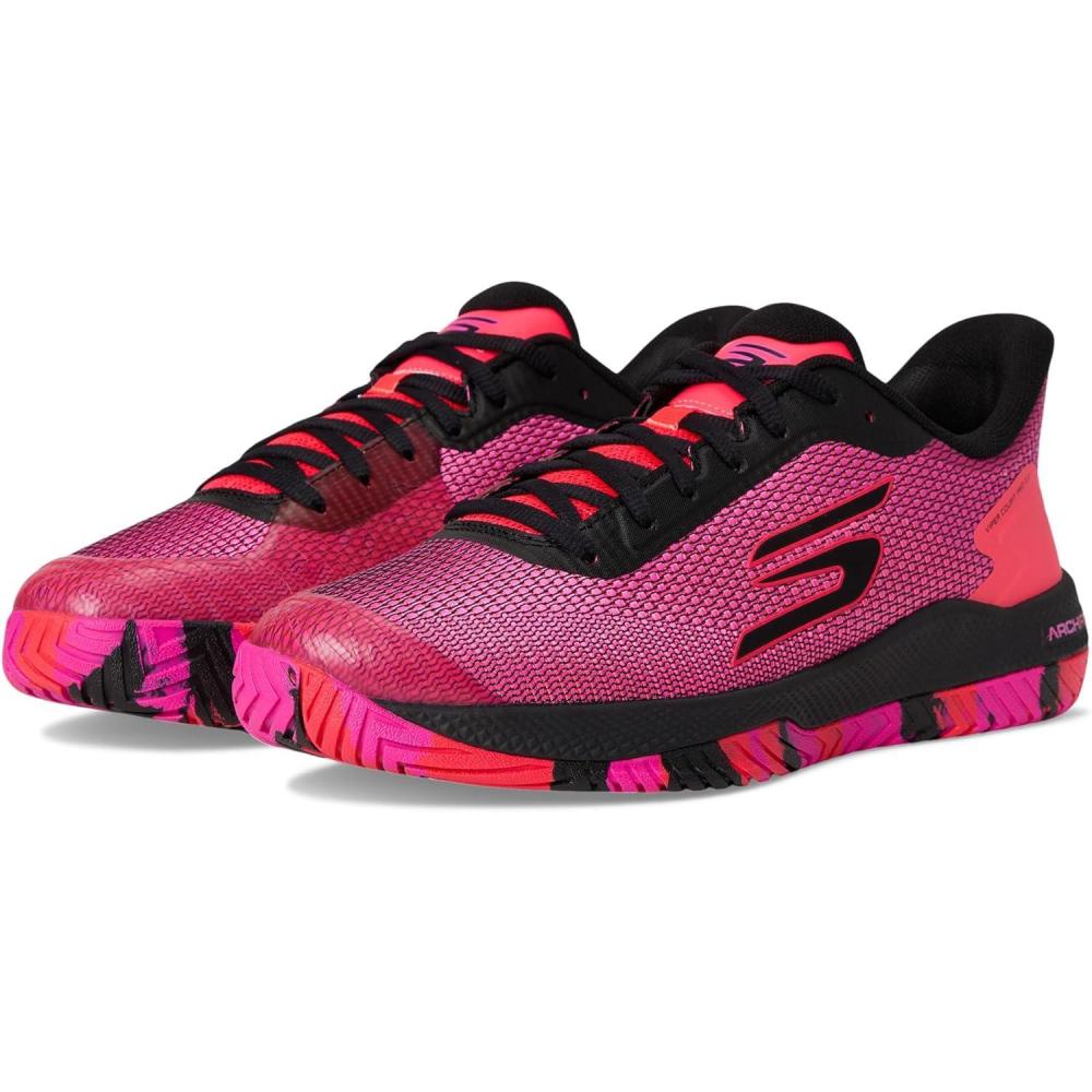 image:imageSkechers Mens Pickleball Viper Court Pro 20 SneakerBlackHot Pink