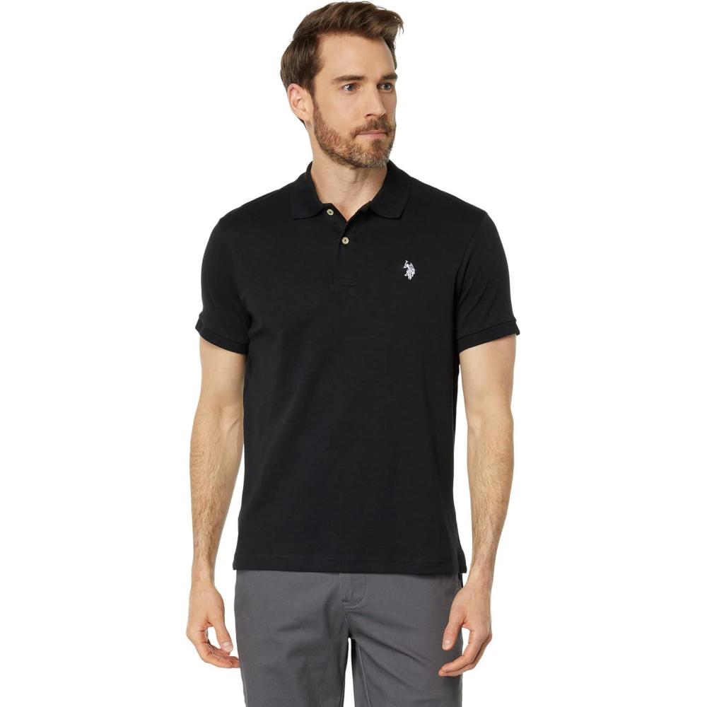 image:imageUS Polo Assn Mens Slim Fit Interlock PoloBlack