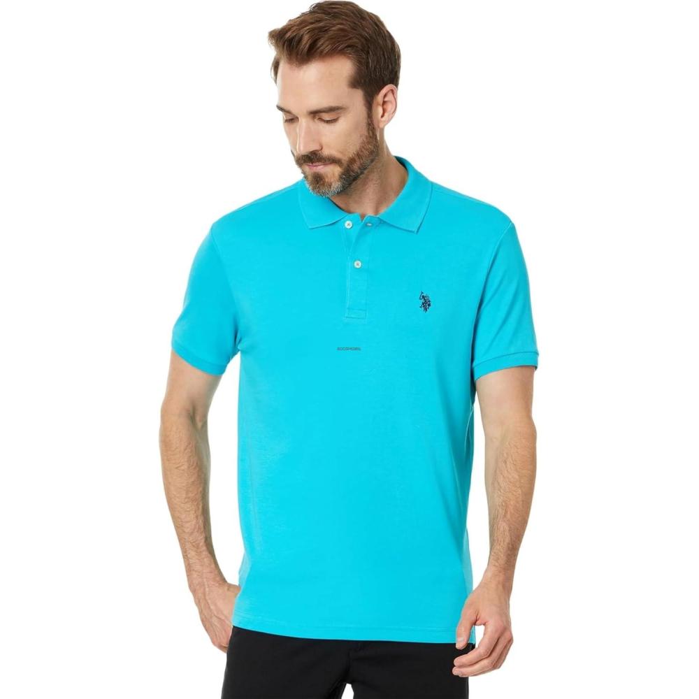 image:imageUS Polo Assn Mens Slim Fit Interlock PoloTropical Teal