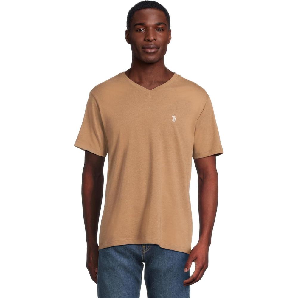 image:imageUS Polo Assn Mens VNeck TeeCoffee Heather