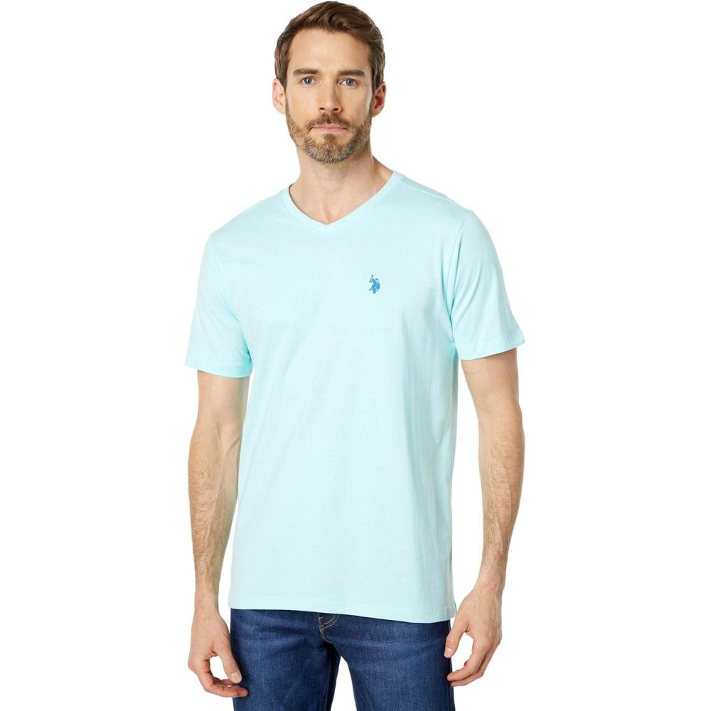image:imageUS Polo Assn Mens VNeck TeeEasy Turquoise