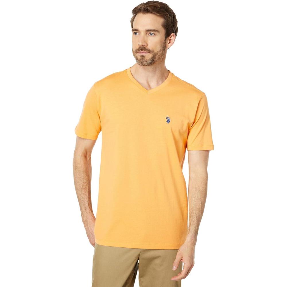 image:imageUS Polo Assn Mens VNeck TeeGloaming Orange