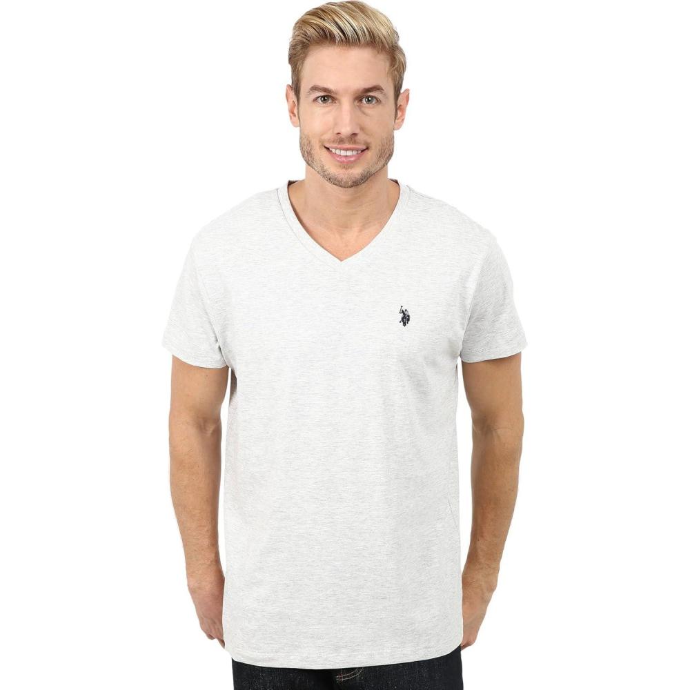 image:imageUS Polo Assn Mens VNeck TeeLight Heather Gray