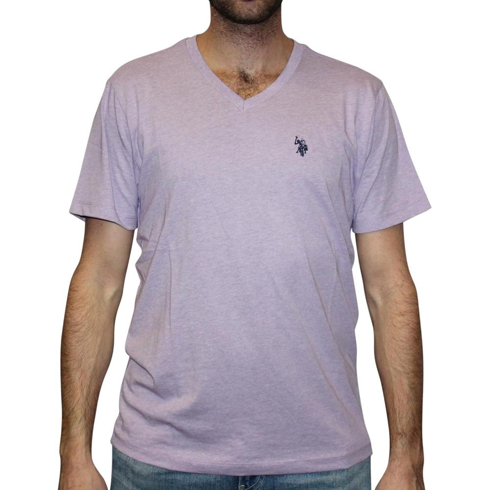 image:imageUS Polo Assn Mens VNeck TeeLilac Heather