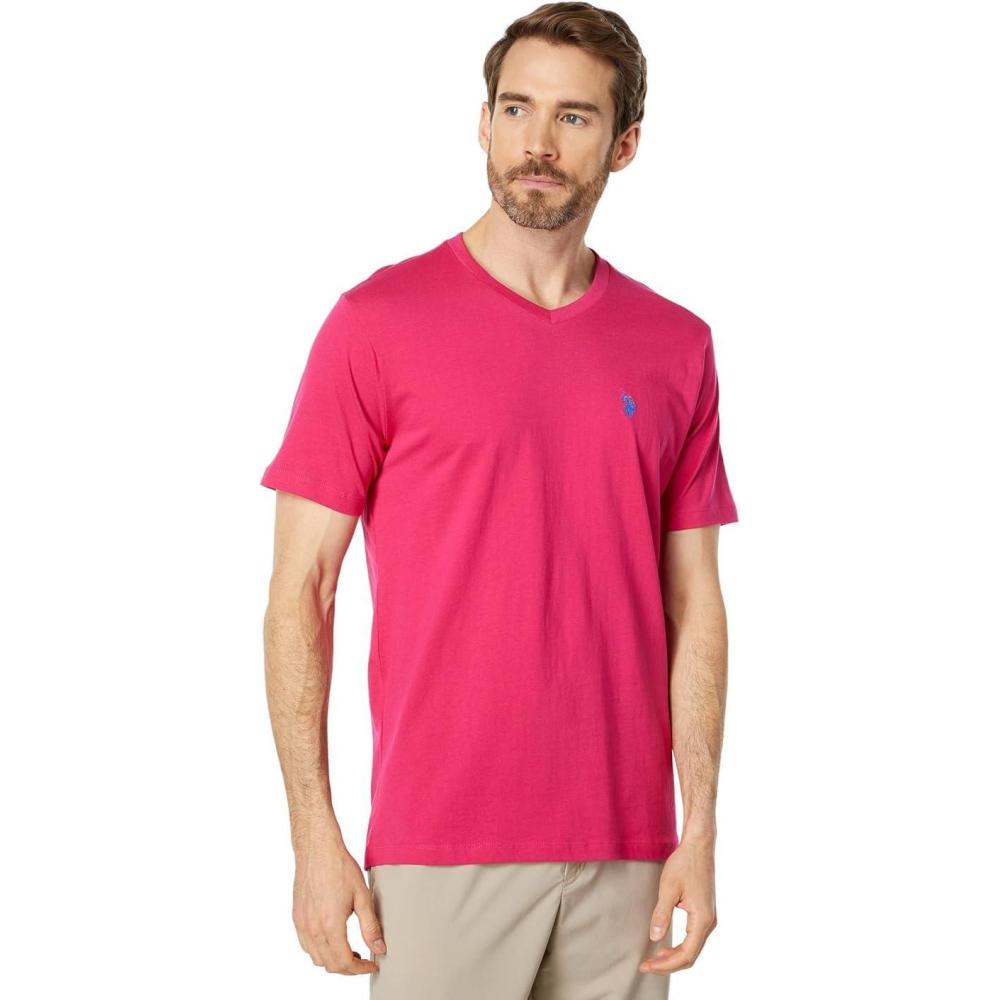 image:imageUS Polo Assn Mens VNeck TeePink Peacock