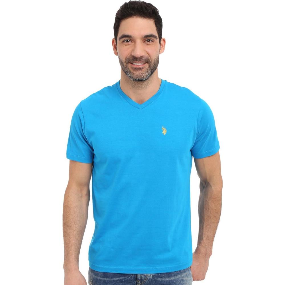 image:imageUS Polo Assn Mens VNeck TeeTeal Blue