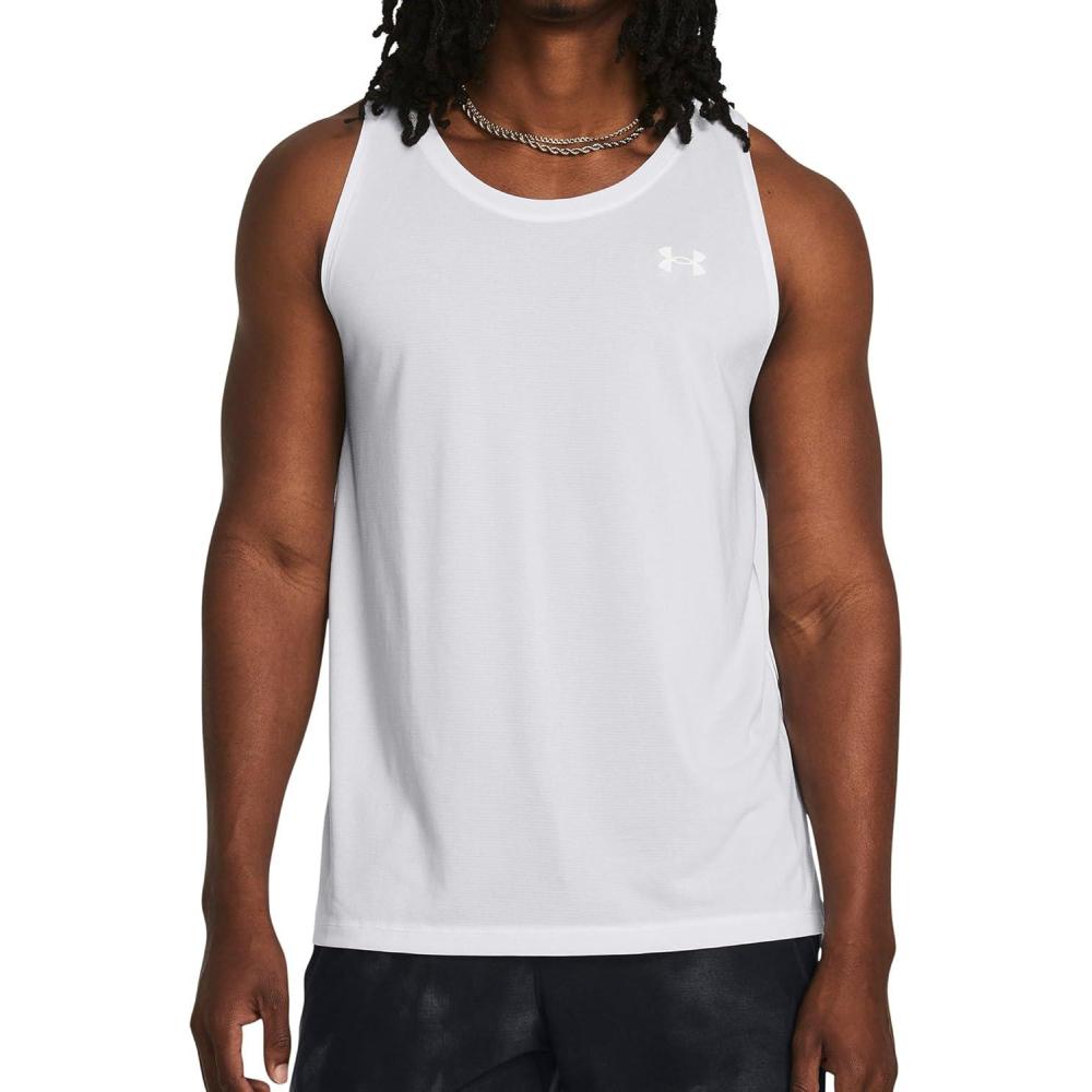 image:imageUnder Armour Mens Threadborne Streaker SingletWhite  Reflective  100