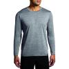 Brooks Men’s Luxe Long Sleeve, Breathable Running Shirt with Quick-Dry Fabric, UPF 50+ Protection, & Thumbholes for Everyday Versatility