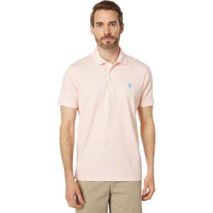 FLORAL JERSEY POLO SHIRT(Peach Nectar)