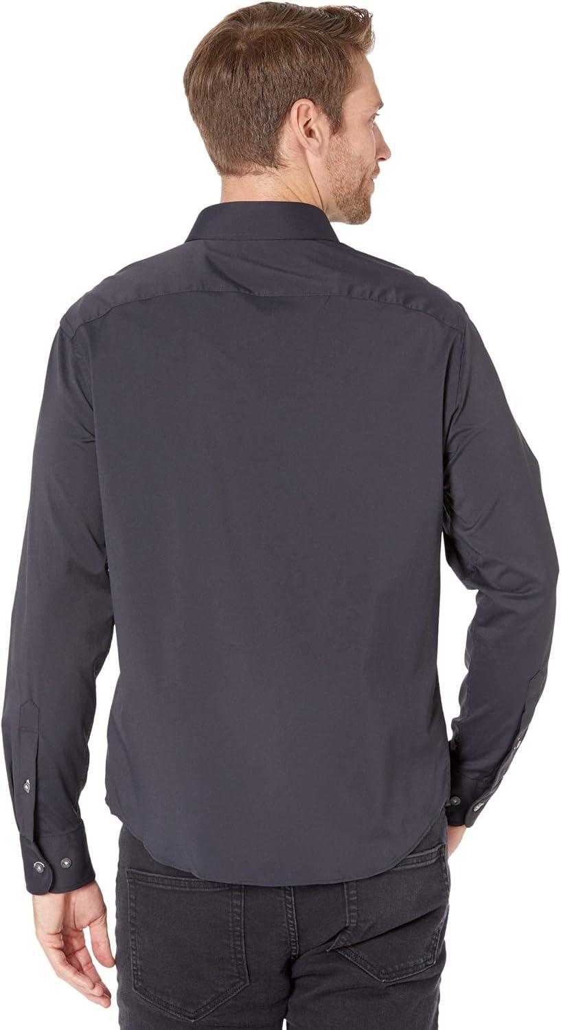 image:imageUNTUCKit Wrinkle Free Performance Gironde Work Shirt for Men Pointed Collar Long SleevesBlack