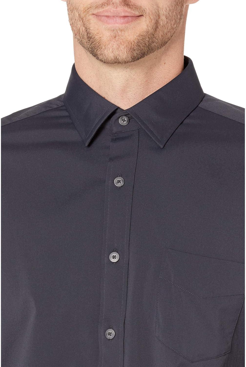 image:imageUNTUCKit Wrinkle Free Performance Gironde Work Shirt for Men Pointed Collar Long SleevesBlack