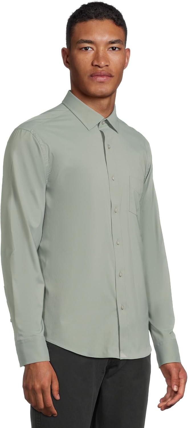image:imageUNTUCKit Wrinkle Free Performance Gironde Work Shirt for Men Pointed Collar Long SleevesLight Green