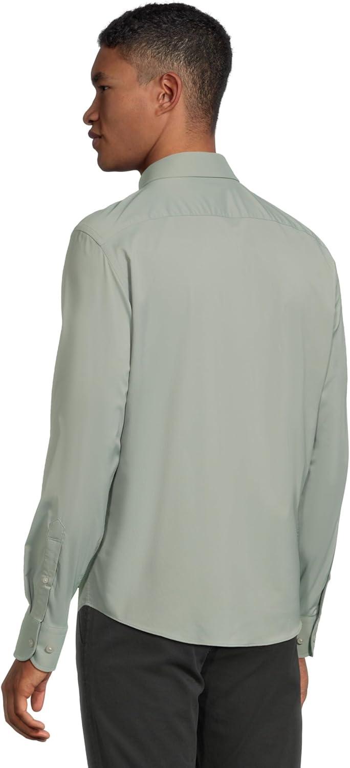 image:imageUNTUCKit Wrinkle Free Performance Gironde Work Shirt for Men Pointed Collar Long SleevesLight Green
