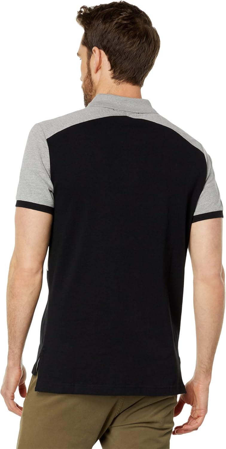 image:imageUS POLO ASSN Slim Fit Chest Stripe ColorBlock PoloBlack