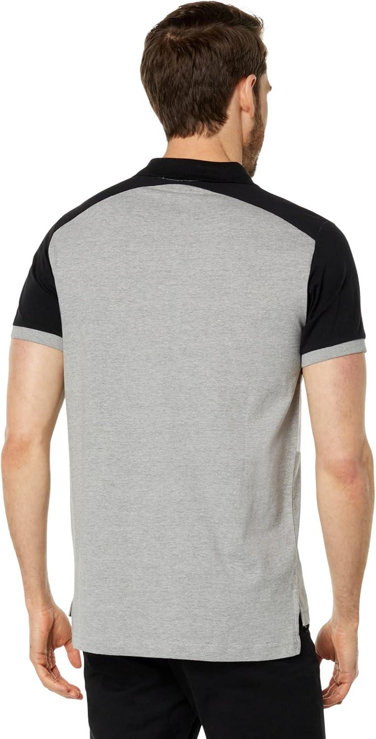 image:imageUS POLO ASSN Slim Fit Chest Stripe ColorBlock PoloHeather GreyBlack