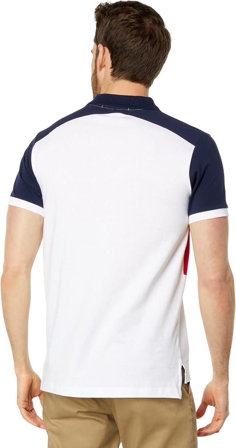 image:imageUS POLO ASSN Slim Fit Chest Stripe ColorBlock PoloWhite
