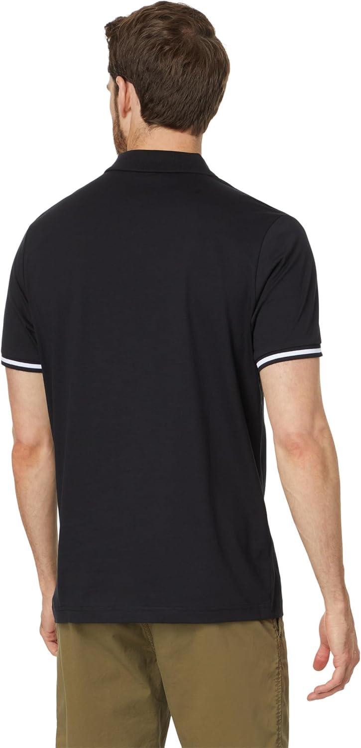 image:imageUS Polo Assn Mens Short Sleeve Thin Stripe Colorblock Jersey Knit Polo ShirtBlack