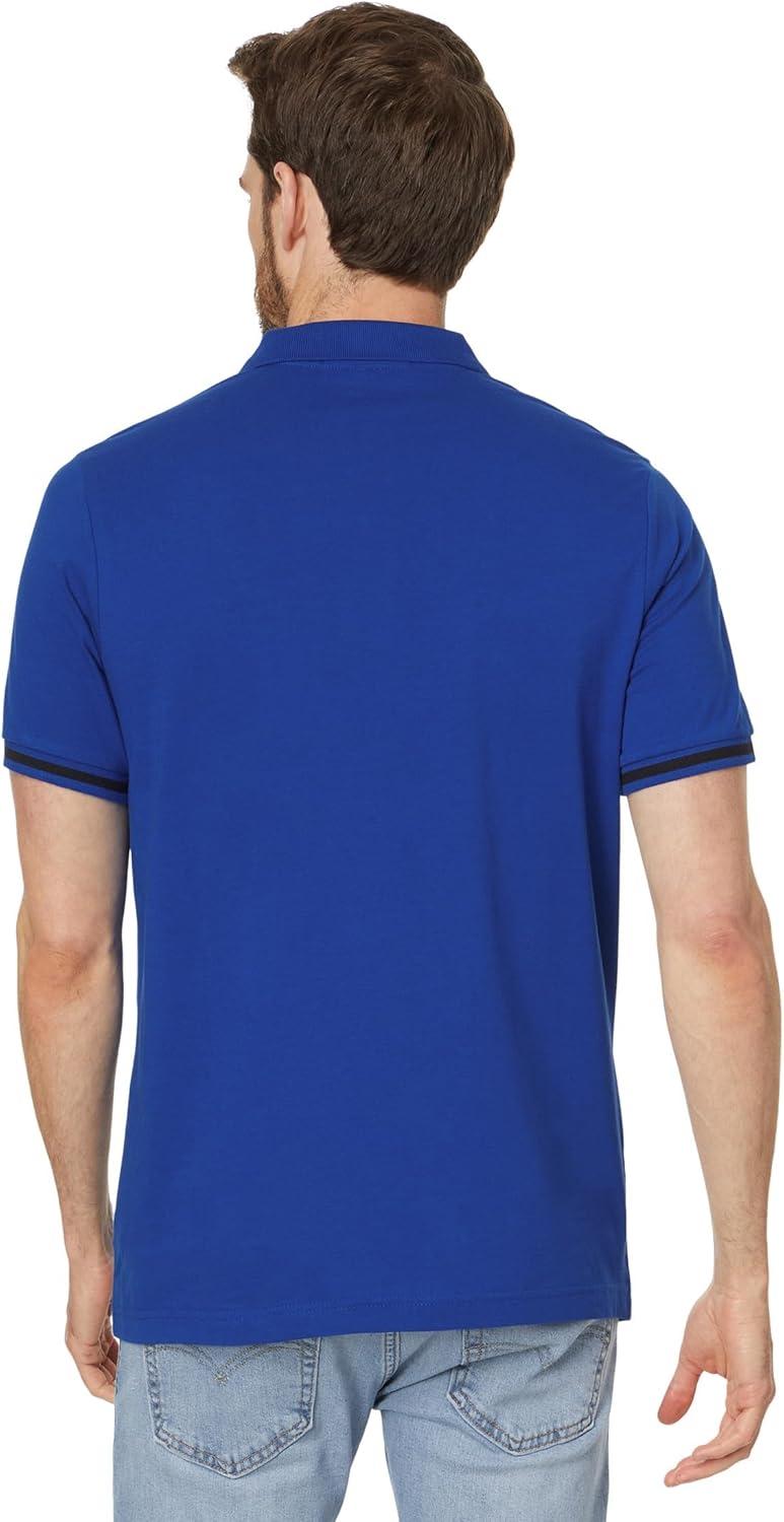 image:imageUS Polo Assn Mens Short Sleeve Thin Stripe Colorblock Jersey Knit Polo ShirtBlue Raft